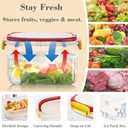 Serving Tray with Ice Packs, 9.45" Lightweight Platter for Outdoor Parties Includes Removable Compartments for Fruit Preservation