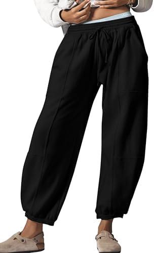 Sujama Barrel Sweatpants Women Leopard Pants 2025 Casual Baggy Cheetah Print Trousers with Pockets, Size: Large