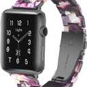 Light House Apple Watch Bands-Fashion Lightweight Resin iWatch Bands for Women Men 38mm/40mm/41mm/42mm(Series 11 10), 49mm/46mm/45mm/44mm/42mm(S 3 2 1), Compatible with Apple Watch Series 11 SE 10 9 8 7 6 5 4 3 Ultra (Unique Purple)