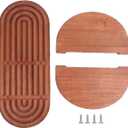 Floating Shelves Multifunctional 2 Tiers Wall Shelves for Dining Room Farmhouse, Brown