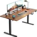 FEZIBO 55 x 30 Large Electric Standing Desk Height Adjustable, Walnut