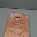 DiBanGu Mens Long Sleeve Button Down Shirt,Satin Shiny Dress Shirt for Men Solid Regular Fit Shirts with Pocket Wedding Party, Rust Orange, Size M