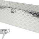 48"x15"x15" X-large Silver Aluminum Pickup Truck Bed Tool Box Trailer Storage Trailer Flat Bed with lock & Key