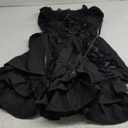 M4U Womens Classic Black Layered Lace-up Goth Lolita Dress XS