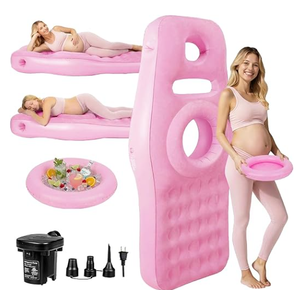 Inflatable Pregnancy Pillow with Belly & Head Hole, Prone Pregnancy Pillow for Stomach Sleepers, Belly Pillow Pregnancy Mattress for Pregnant Women, Maternity airbed Pool Float for Tummy Massage