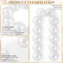 Wedding Arch Backdrop Pearl Bead Arch Decoration for Wedding Bridal Shower Engagement Baby Shower Photo Background Decoration and Decor DIY Craft(White,3.1 Inch,Plastic)