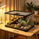 12x8x6 Inch Glass Reptile Terrarium, Escape Proof for Geckos
