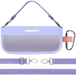 Lebakort Silicone Cover Compatible with Bose SoundLink Flex Speaker Portable Speaker (Chilled Lilac Cover), Set of 2