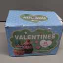 28 Valentines Day Cards with Cupcake Squishy Toys  Kids School Classroom Exchange Gift Set, Cute Stress Relief Squishies with Matching Cards, Fun Valentine Party Favors for Boys Girls