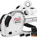 Perco Plus 1-Line Date Marking Gun with Labels Kit - Compares to Monarch 1131-01 Band Includes 1-Line 8-Character Band Date Labeler Gun, 9,000 Blank White Labels, a Label Scraper, and an Extra Inker