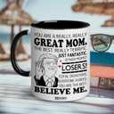 BECHUSKY Mothers Day Gift For Mom - Best Moms Coffee Cup - Moms Birthday Gift Ideas - Mom Mugs From Daughter, Son - Mother Day, Birthday Gifts For Mother, Mommy, Mama - Great Mommy Mug (2 FBA MOM)