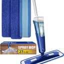 Mop for Multi-Purpose Floor Premium Spray Mop, 18 inch Professional Hardwood Wet and Dry Cleaning Mops with 3 Resuable Pads and Refilled Bottle, Blue