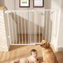 Babelio No Bottom Bar Baby/Dog Gate for Stairs, 28" H, 27.5-40.6" W, White