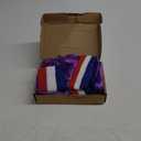 Chuangdi Mullet Wigs for Men 80s Retro Men's Mullet Wig with Patriotic Sunglasses & Wristband for Halloween Disco Style Party Costumes 4th of July Independence Day (Purple)