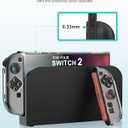 Switch 2 Accessories 8 in 1 Bundle, Carrying Case for Switch 2/Switch/OLED, 3xProtective Cover, 2xSwitch 2 Protectors, 4 Thumb Caps, Earbuds, Stylus, Card Holder, USB Cord for Nintendo 3DS & 2DS Games