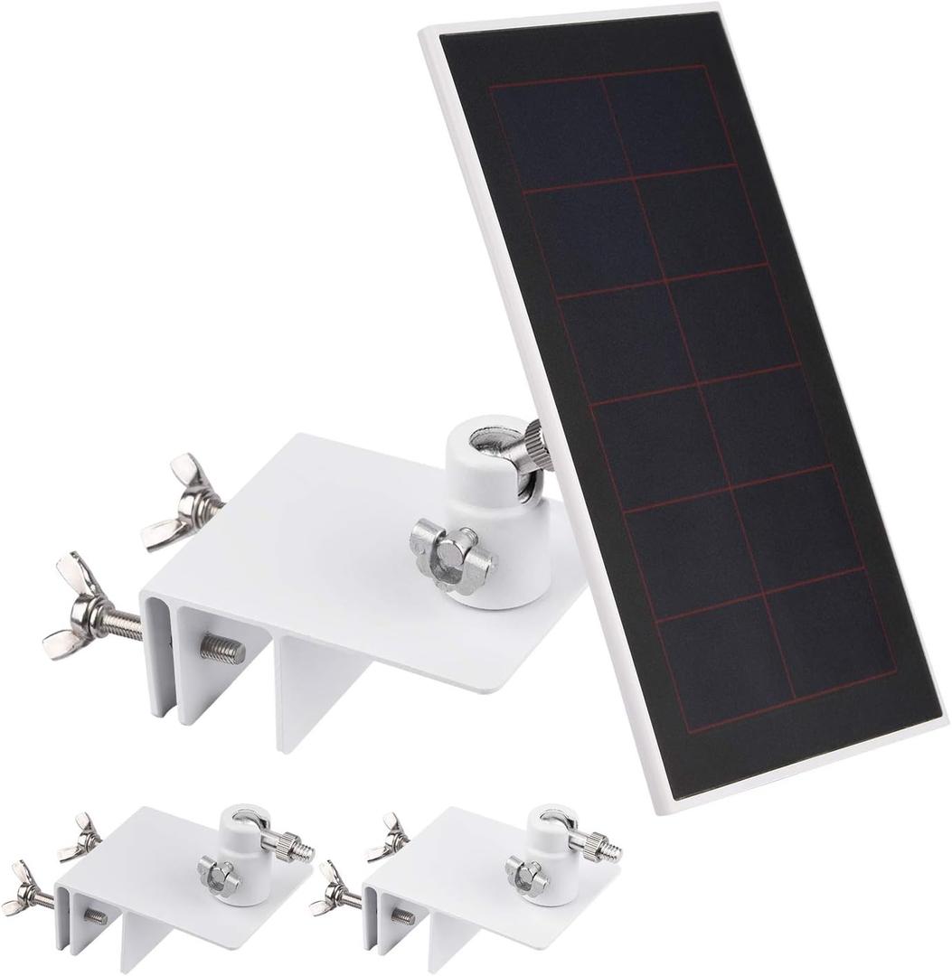 2Pack Gutter Mount Compatible with Arlo Essential Solar Panel, Arlo Pro 5S/Pro 4/Pro 3/Pro 2/Ultra 2/Ultra/Solar Panel, Perfect Angle to Get Adequate Sunlight