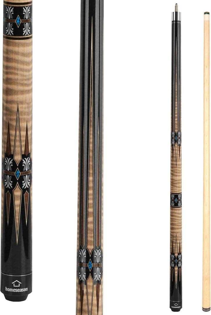 HomeSeason Pool Cue Stick 58" Billiard Cue Sticks Professional Low Deflection Pool Sticks