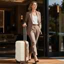 TILYMOL Hardside Carry On Luggage 22x14x9 Airline Approved with Spinner Wheels, Lightweight 20-inch Carry-On Suitcase for Men & Women, White