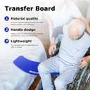 YHK Sliding Transfer Boards, Sliding Boards Transfer to Wheelchairs, Seniors from Bed to Chair, Car, Slide Assist Device, Sliding Boards Hold up to 440 lbs, with Slide Sheet 16"x24" (Blue)