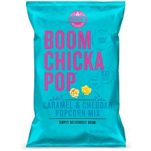 Angies BOOMCHICKAPOP Caramel & Cheddar Popcorn Mix, 6 Ounce Bag (Pack of 12 Bags) Best By 8/10/26