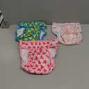 wegreeco Washable Female Dog Diapers Highly Absorbent Reusable Diapers for Dog in Heat Period, 3 Pack (Yellow Ducks, X-Large)