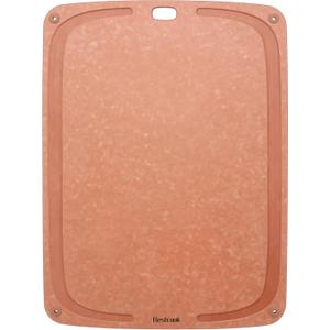 Wood Fiber Cutting Board for Kitchen - Premium Wood Fiber Cutting Board with Juice Groove and Non-slip Feet, Dishwasher Safe, Knife-Friendly Chopping Board for Meat, Bread, Fruit, 17.3x12.8, Wooden (Natural)