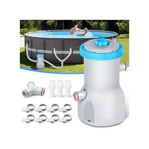 KimFilter Standard Series Above Ground Pool Filter Pump - 800 GPH Flow Rate | Rapid Circulation & Micro-Debris Filtration, Pool Cartridge Filter Pump System - Keep Water Crystal Clean & Clear - Blue