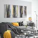 Canvas Wall Art Decor Large Canvas Wall Art For Living Room Black and White Wall Art Decor Abstract Art Blue Gold Wall Art Prints Large Canvas Art Work For Bedroom Office Kitchen Wall Decor 29" x 58"