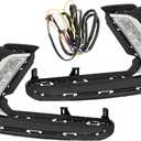 HECASA Pair LED Fog Lights Compatible with 2016 2017 2018 Hyundai Elantra Sixth Generation DRL Replacement for 92207F2100 92208F2100 Front Bumper Fog Lamp LH& RH Clear Lens