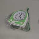 Peakeep Analog Alarm Clock Non-Ticking Silent, Optional 7 Wake-up Sounds with Volume Control, Nightlight and Snooze, AA Battery Operated (Green)