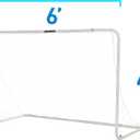 Franklin Sports Competition Soccer Goals - Backyard Portable Steel Soccer Goals - Adult + Youth Soccer Goal with Net + Ground Stakes Included, Franklin Sports Competition Soccer Goal - 6' x 4'