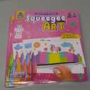 2 x Squeegee Rainbow Squeeze Art Kit for Kids - Princess & Unicorn Design | Kids Stickers Included, Mess Free Paints, Girls Birthday Gifts Age 6-7 8 10, Develops Fine Motor Skills, STEAM Activity, Compact