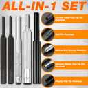 BESTNULE Punch Set, Pin Punches, Punch Tool, Roll Pin Punch Set, Made of High Quality Metal Material Including Punches and Hammer, Mechanical Repair Tool, with Organizer Storage Box (with Bench Block)