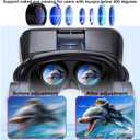 3D VR Headset, Virtual Reality 3D VR Glasses, Anti-Blue Light Adjustable 3D Headset Helmets for iPhone or Android Compatible with 4.5 to 6.7 inch