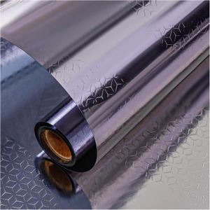 One Way Window Film, See Out Not in Privacy Films Sun Blocking Heat Control Static Cling Insulation Reflective Tinted for Home Bedroom Garage Non-Adhesive, 35.4 in X 157.4 in (B-silver Geometry)