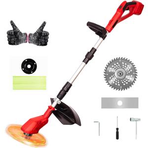 Cordless String Trimmer for Milwaukee M18 Batteries,with 8 INCH Cutting Diameter, Brushless Motor,Folding 3 in 1 Electric Weed Wacker Grass Trimmer for Garden and Yard Lawn(NO Battery)