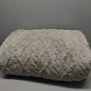 Bedsure Gentlesoft Sherpa King Size Blanket for Bed- Fleece Fluffy & Cozy Cable Jacquard Tufted for Women Gift, Thick and Warm Christmas Blanket for Winter, Beige, 108x90 Inches