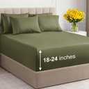Extra Deep Cal King Sheet Set - 6 Piece Breathable and Cooling Sheets - Hotel Luxury Bed Sheets Set - Easy Fit - Soft, Wrinkle Free and Comfy Sheets Set - Sage Green Sheet Set with Extra Deep Pockets
