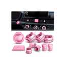 Polodunn for Honda Civic 2022-2026 Accessories, CRV 2023-2026 & Acura Ingetra 2023-2025 (Fit 9" Screen/ 1 Audio Knob), 11pcs Knob Cover Kit - Hazard Light, Push Start, Audio, AC & Air Vent (Pink)