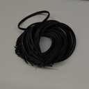 Duufin 50 Pieces Satin Headbands Black Plain Headband 1cm DIY Headband Satin Covered Hair Headbands for Girls and Women