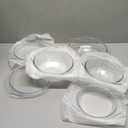 HUSANMP Set of 6 Pieces Round Tempered Glass Casserole Dish with Lids, Glass Casserole Baking Dish Set for Oven, Freezer and Dishwasher Safe - 1QT+1.5QT+1.8QT