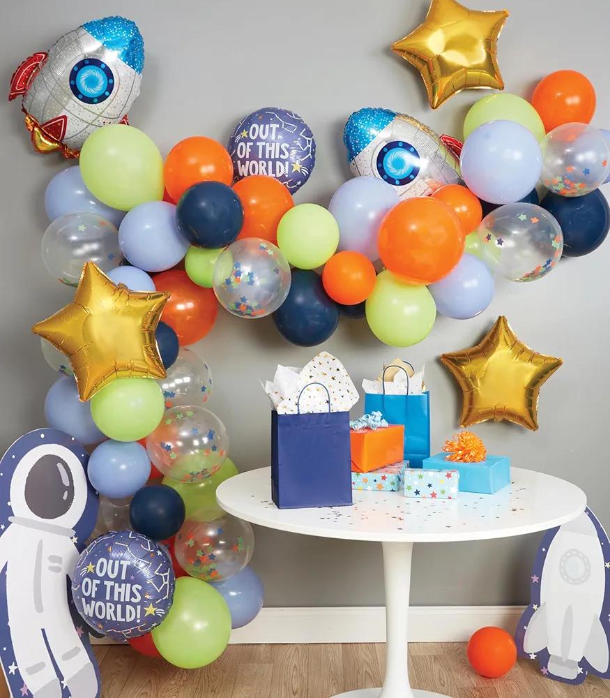 C.R. Gibson CBGL-25507 Out of This World Balloon Garland Kit Party Decorations, Balloon Sizes Vary, Multicolor, 82 Pieces