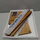 AerWo Sticker Display Stand, Greeting Card Display Stand for Vendor, 4 Tier 16 Shelves Portable Wooden Stickers Display Rack for Retail Counter Events for Postcard Brochure Photos Picture Display (Brown)