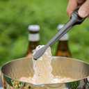 JETKONG Stainless Steel Kitchen Tongs, Serving Tongs for Cooking, 10.6" Metal Food Tongs with Non-Slip Comfort Grip, Non-Stick Cooking Tongs Heat Resistant BBQ Tong Grill Tong (Black)