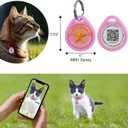 QR Code Smart Pet ID Tag for Cats Dogs - Waterproof Durable Pet Identity Tracking Accessory No Fees & Privacy Protection Personalized for Dogs and Cats (Black Pink red Blue, M)