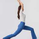 AFITNE Womens High Waisted Stretchy Pull On Flare Jeans Trendy Fashion Cute Bootcut Denim Like Jeggings (Blue, XS)