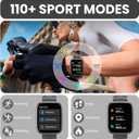 Smart Watch for Men Women (Answer/Make Call), 1.95" Touch Screen Fitness Watch with Heart Rate/Sleep Monitor, IP68 Waterproof Smartwatch for Android iOS, Activity Tracke with 120+ Sports Modes, Black