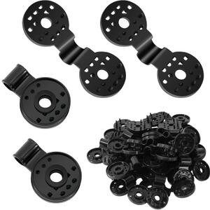 100 Piece Shade Cloth Plastic Clips Round Plastic Black Clips for Sun Shade Net, Anti Bird Netting, Garden Netting, Shade Netting, Shade Fabric Accessories