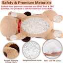 meowtastic Brown Dog Weighted Stuffed Animals - 22 Inch 4.5 Pounds Weighted Plush Dog Stuffed Animals - Big Stuffed Dog Weighted Plush Pillow - Cute Plush Toys Gifts for Kids & Adults (22" 4.5 lbs) (Medium)