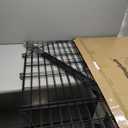 5 Panels Decorative Garden Fencing with Gate for Yard, 40in (H) x 11.8ft (L) No Dig Animal Barrier Fence, Rustproof Metal Wire Outdoor Dog Fences Panel Border with Temporary Ground Stakes